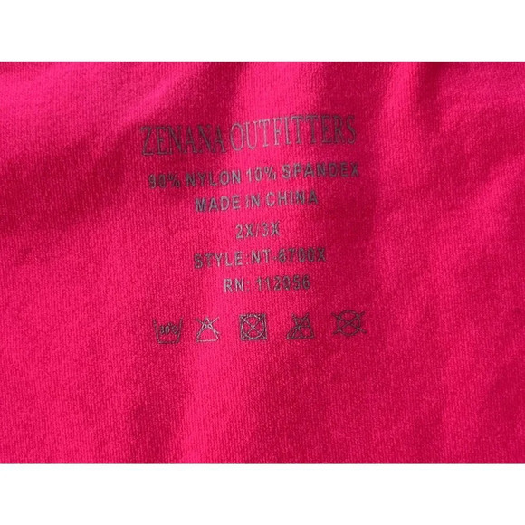 Zenana Outfitters High Vis Pink Seamless Stretch Tank 2X - Picture 4 of 4